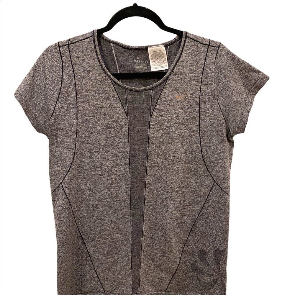 Nike Dri-Fit Stretch Running Top Grey Run Fast Fearless Crew Neck Athletic XL